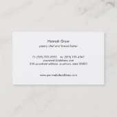 Cute Monogram Pastry Chef Bakery Chalkboard Visitekaartje (Achterkant)