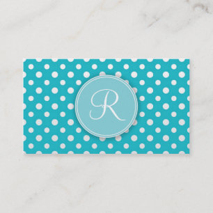 Cute Monogram Personal Networking Visitekaartjes