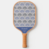 Cute Monogram Team/Club Name with Geometric Shapes Pickleball Paddle (Voorkant)