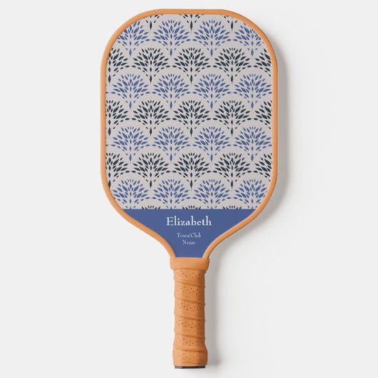 Cute Monogram Team/Club Name with Geometric Shapes Pickleball Paddle (Voorkant)