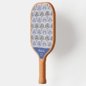 Cute Monogram Team/Club Name with Geometric Shapes Pickleball Paddle (Links)