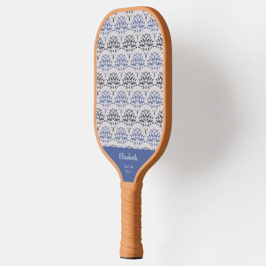 Cute Monogram Team/Club Name with Geometric Shapes Pickleball Paddle (Links)