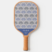 Cute Monogram Team/Club Name with Geometric Shapes Pickleball Paddle (Achterkant)