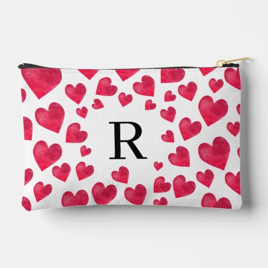 Cute Monogram Valentine's Day Hearts Etui (Achterkant)