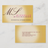 Cute Monogram Visitekaartje (Voorkant / Achterkant)