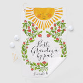 Cute Monogrammed Best Grandma by Par Golfhanddoek (Insitu)