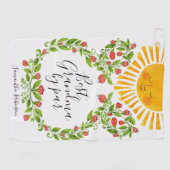 Cute Monogrammed Best Grandma by Par Golfhanddoek (Horizontaal)