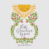 Cute Monogrammed Best Grandma by Par Golfhanddoek (Voorkant)