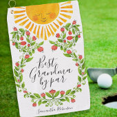 Cute Monogrammed Best Grandma by Par Golfhanddoek