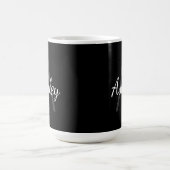 Cute Monogrammed Girl's Name | Zwart-wit Koffiemok (Center)