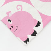 Cute Monogrammed Kinder Pink Pig Pattern Animal Fleece Deken (Hoek)