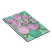 Cute Monogrammed Petals in Roze Notitieboek (Rechterzijde)
