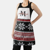 Cute Monogrammed Schort met kerstkeuken (Insitu)