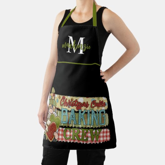 Cute Monogrammed-Schort voor kerstbakkerij Schort (Insitu)