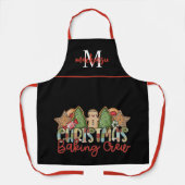 Cute Monogrammed-Schort voor kerstbakkerij Schort (Voorkant)