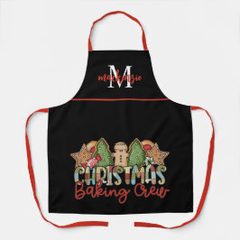 Cute Monogrammed-Schort voor kerstbakkerij Schort