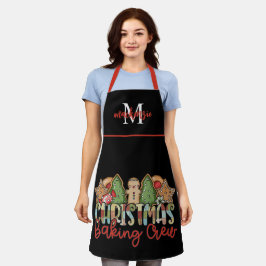 Cute Monogrammed-Schort voor kerstbakkerij Schort