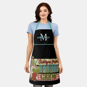 Cute Monogrammed-Schort voor kerstbakkerij Schort