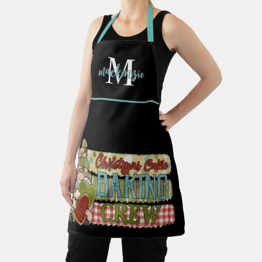 Cute Monogrammed-Schort voor kerstbakkerij Schort (Insitu)