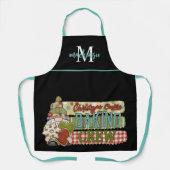 Cute Monogrammed-Schort voor kerstbakkerij Schort (Voorkant)