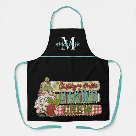 Cute Monogrammed-Schort voor kerstbakkerij Schort (Voorkant)