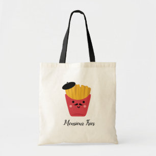 Cute Monsieur French Fries Canvas tas