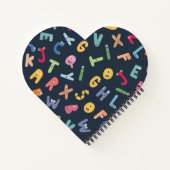 Cute Monster Alphabets Notitieboek (Achterkant)