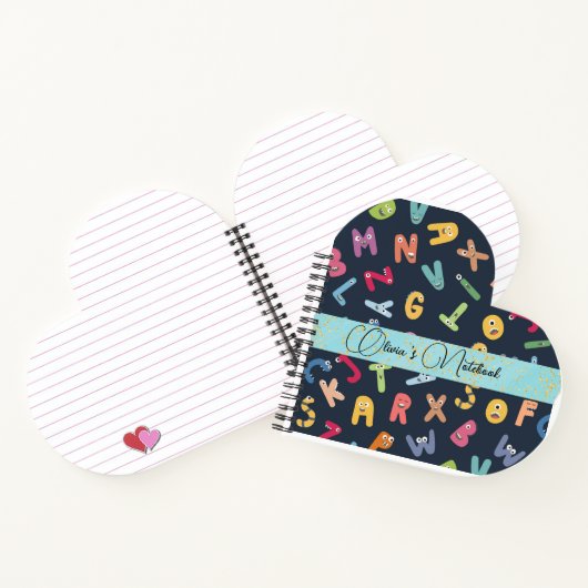 Cute Monster Alphabets Notitieboek (Binnen)