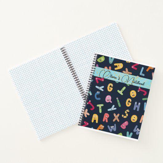 Cute Monster Alphabets Notitieboek (Binnen)