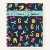 Cute Monster Alphabets Notitieboek (Voorkant)