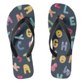 Cute monster alphabets teenslippers (Voetbed)