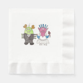 Cute Monster Alternatieve Trouw Papieren Servet