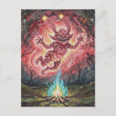 Cute Monster at the Campfire Briefkaart (Voorkant)