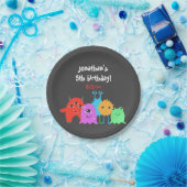 Cute Monster Birthday Papieren Bordje (Feest)