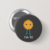 Cute Monster Birthday Ronde Button 5,7 Cm (Voorkant /achterkant)