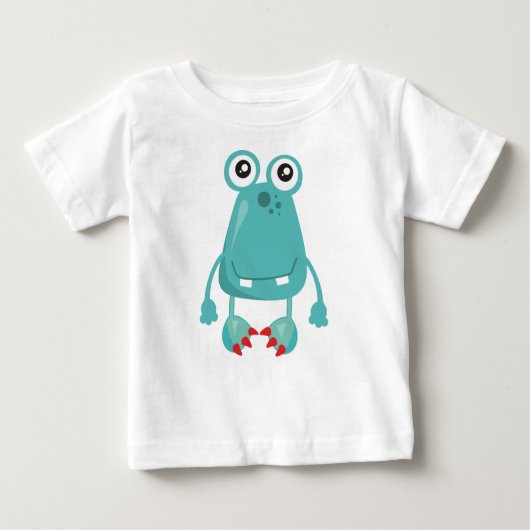 Cute Monster, Blue Monster, Funny Monster, Gekke (Voorkant)
