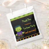 Cute Monster Boy Halloween Costume Party Bedankzakje (Geknipt)