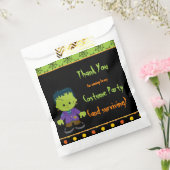 Cute Monster Boy Halloween Costume Party Bedankzakje (Gezegeld)