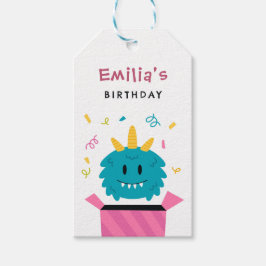 Cute monster cadeaulabel