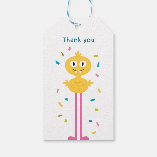 Cute monster cadeaulabel (Achterkant)