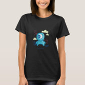 Cute Monster Cartoon Character Design | Blue Doodl T-shirt (Voorkant)