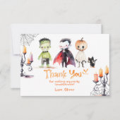 Cute Monster Costume feest Halloween bedankt (Voorkant)