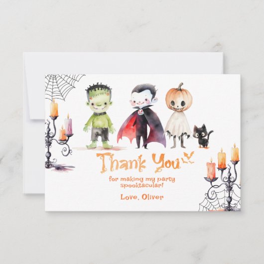 Cute Monster Costume feest Halloween dank je wel Bedankkaart