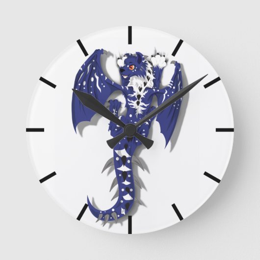 Cute Monster Dragon Ronde Klok (Voorkant)