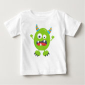 Cute Monster, Green Monster, Funny Monster, Horns (Voorkant)