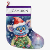 Cute Monster Grote Kerstsok (Voorkant)