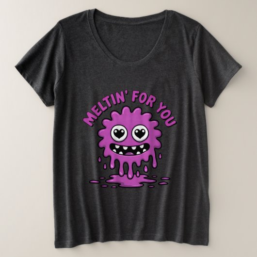 Cute Monster Grote Maat T-shirt (Design voorkant)