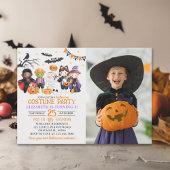 Cute Monster Halloween Costume Party With Photo Kaart