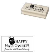Cute Monster Happy Halloween Add Name Rubberstempel (Gestempeld)