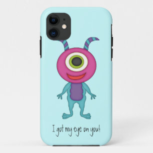 Cute Monster. Ik heb je in de gaten. iPhone 11 Hoesje